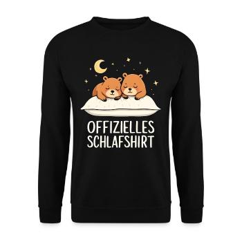 Official Sleep Shirt Capybaras Capybara Pair - Unisex Sweatshirt - black - Front - Alina (178cm) & Michal (187cm)