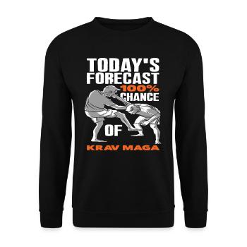 Krav Maga Training Athletes - Unisex Sweatshirt - black - Front - Alina (178cm) & Michal (187cm)