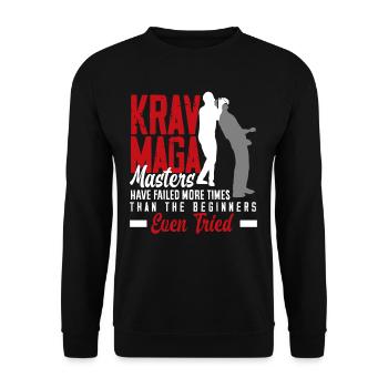 Krav Maga Trainers Athletes - Unisex Sweatshirt - black - Front - Alina (178cm) & Michal (187cm)