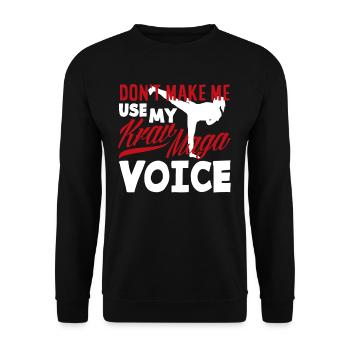 Krav Maga Motivation Hobby Athletes - Unisex Sweatshirt - black - Front - Alina (178cm) & Michal (187cm)