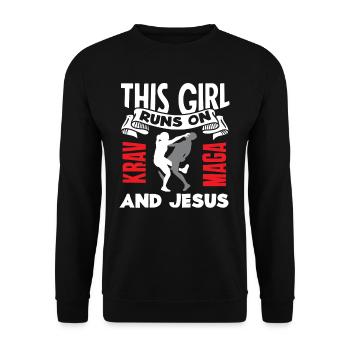 Krav Maga Arts Martiaux Filles - Sweat-shirt Unisexe - noir - Devant - Alina (178cm) & Michal (187cm)