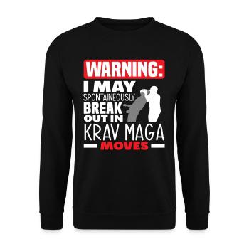 Krav Maga Protection Fighter - Unisex Sweatshirt - black - Front - Alina (178cm) & Michal (187cm)