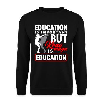 Krav Maga Women's Self Defense - Unisex Sweatshirt - black - Front - Alina (178cm) & Michal (187cm)