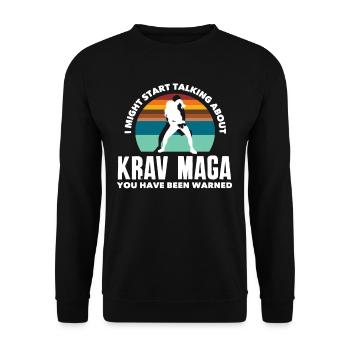 Krav Maga Hobby Passion Sportswoman - Unisex Sweatshirt - black - Front - Alina (178cm) & Michal (187cm)