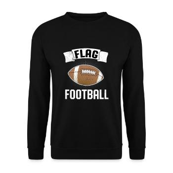 Flag Football Spieler Sport Team - Unisex Pullover - Schwarz - Vorne - Alina (178cm) & Michal (187cm)