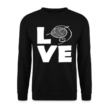 L’amour du tricot pour les créatifs - Sweat-shirt Unisexe - noir - Devant - Alina (178cm) & Michal (187cm)