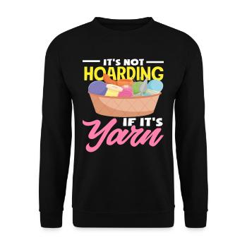 Knitting No Collecting, Just Yarn Love Fern Wool - Unisex Sweatshirt - black - Front - Alina (178cm) & Michal (187cm)