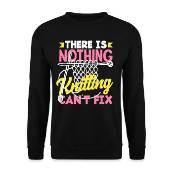 Le tricot peut tout arranger - Sweat-shirt Unisexe - noir - Devant - Alina (178cm) & Michal (187cm)