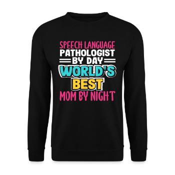 L’orthophoniste du jour est la meilleure maman du monde - Sweat-shirt Unisexe - noir - Devant - Alina (178cm) & Michal (187cm)