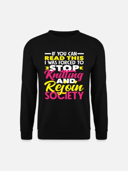 Knitting and Society - Unisex Sweatshirt - black
