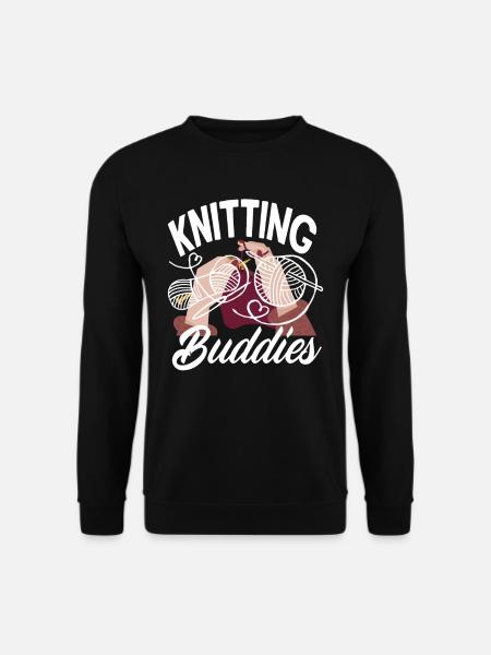 Experience knitting together with friends - Unisex Sweatshirt - black