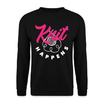 Le tricot est fait pour les amateurs de tricot - Sweat-shirt Unisexe - noir - Devant - Alina (178cm) & Michal (187cm)