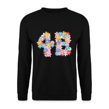 4B Floral Feminist Movement Strength Women - Unisex Sweatshirt - black - Front - Alina (178cm) & Michal (187cm)