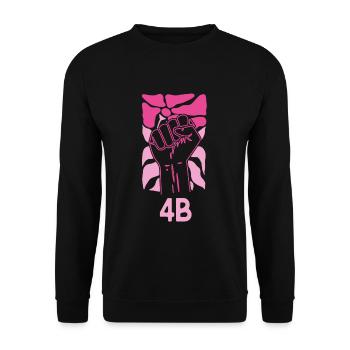 4B Movement Strong Women Korean Feminist - Unisex Sweatshirt - black - Front - Alina (178cm) & Michal (187cm)