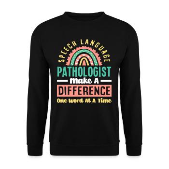 Speech therapist Make a difference - Unisex Sweatshirt - black - Front - Alina (178cm) & Michal (187cm)