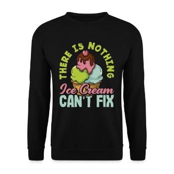 Rien de glace ne peut réparer la crème glacée - Sweat-shirt Unisexe - noir - Devant - Alina (178cm) & Michal (187cm)