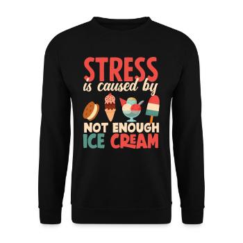 Stress dû au manque d’amateurs de glaces - Sweat-shirt Unisexe - noir - Devant - Alina (178cm) & Michal (187cm)