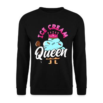cream queen for cream lovers - Unisex Sweatshirt - black - Front - Alina (178cm) & Michal (187cm)