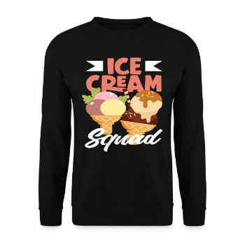 Cream Squad pour les amateurs de glaces - Sweat-shirt Unisexe - noir - Devant - Alina (178cm) & Michal (187cm)