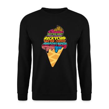 Cream Lovers Colorful Flavor Variety - Unisex Sweatshirt - black - Front - Alina (178cm) & Michal (187cm)