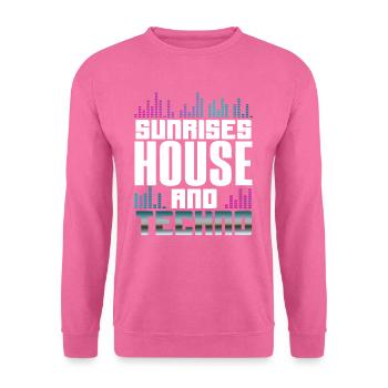 Sunrises House And Techno Lover - Unisex Pullover - Pink - Vorne