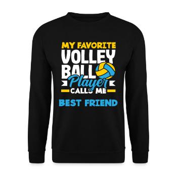 My favorite volleyball player Best friend - Unisex Sweatshirt - black - Front - Alina (178cm) & Michal (187cm)