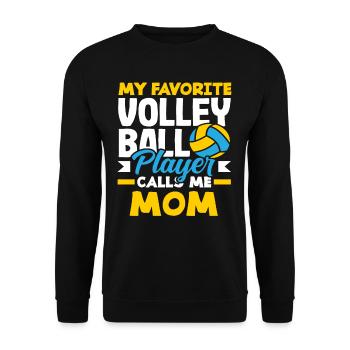 Mein Lieblings-Volleyballspieler Nennt Mich Mama - Unisex Pullover - Schwarz - Vorne - Alina (178cm) & Michal (187cm)