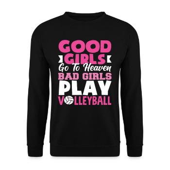 Good Girls Sky Bad Play Volley-ball - Sweat-shirt Unisexe - noir - Devant - Alina (178cm) & Michal (187cm)