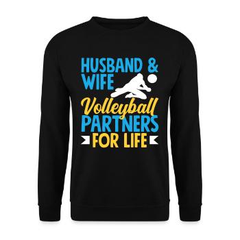 Partenaires de volley-ball pour la vie Couple - Sweat-shirt Unisexe - noir - Devant - Alina (178cm) & Michal (187cm)