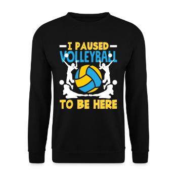 J’ai fait une pause pour être ici - Sweat-shirt Unisexe - noir - Devant - Alina (178cm) & Michal (187cm)