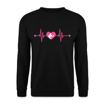 Amateur de volley-ball - Sweat-shirt Unisexe - noir - Devant - Alina (178cm) & Michal (187cm)