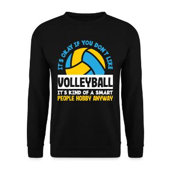 Volleyball is for clever minds, you say - Unisex Sweatshirt - black - Front - Alina (178cm) & Michal (187cm)