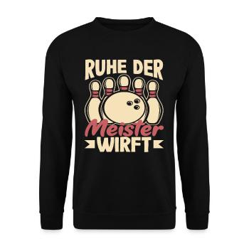 Silence The Master Throws Skittles Fun - Unisex Sweatshirt - black - Front - Alina (178cm) & Michal (187cm)