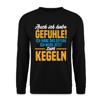 J’ai aussi des sentiments pour le bowling - Sweat-shirt Unisexe - noir - Devant - Alina (178cm) & Michal (187cm)