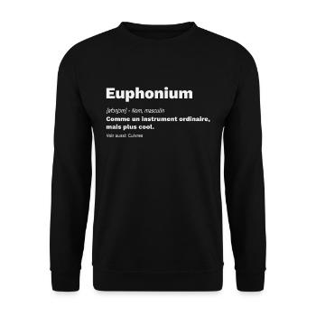 Euphonium Lexique Définition Cuivres - Sweat-shirt Unisexe - noir - Devant - Alina (178cm) & Michal (187cm)