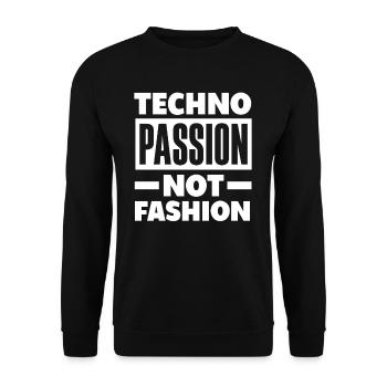 Techno Passion Für Techno Liebhaber - Unisex Pullover - Schwarz - Vorne - Alina (178cm) & Michal (187cm)