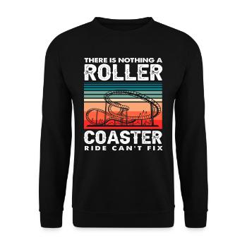 Les montagnes russes peuvent tout guérir - Sweat-shirt Unisexe - noir - Devant - Alina (178cm) & Michal (187cm)