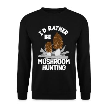 I'd rather be mushroom picking - Unisex Sweatshirt - black - Front - Alina (178cm) & Michal (187cm)