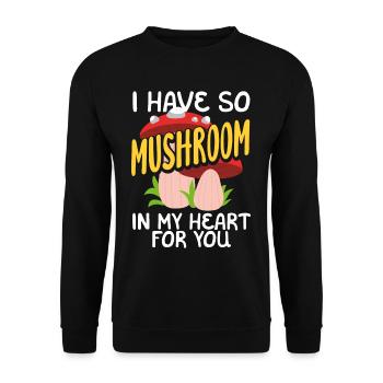 Cueilleur de champignons Amour sincère des champignons - Sweat-shirt Unisexe - noir - Devant - Alina (178cm) & Michal (187cm)