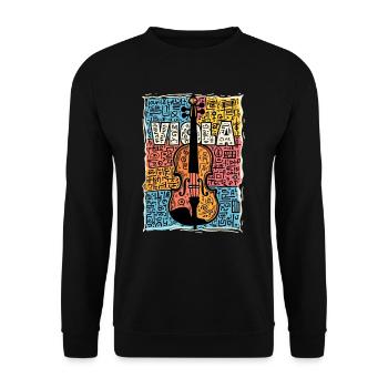 alto, alto, altiste, art rétro, art - Sweat-shirt Unisexe - noir - Devant - Alina (178cm) & Michal (187cm)