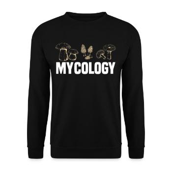Mushroom Pickers Mycology Mushrooms Graphic - Unisex Sweatshirt - black - Front - Alina (178cm) & Michal (187cm)
