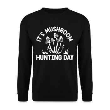 Pilzjäger Es Ist Pilz Jagd Tag - Unisex Pullover - Schwarz - Vorne - Alina (178cm) & Michal (187cm)
