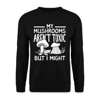 Mes champignons ne sont pas toxiques, mais je pourrais - Sweat-shirt Unisexe - noir - Devant - Alina (178cm) & Michal (187cm)