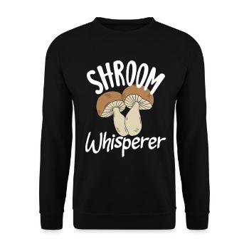 Mushroom Whisperer Mushroom Picker Art - Unisex Sweatshirt - black - Front - Alina (178cm) & Michal (187cm)