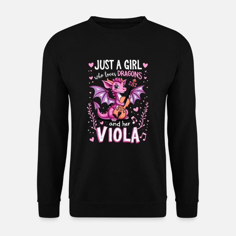 Viola Dragon Dragons Altiste Amour - Sweat-shirt Unisexe - noir