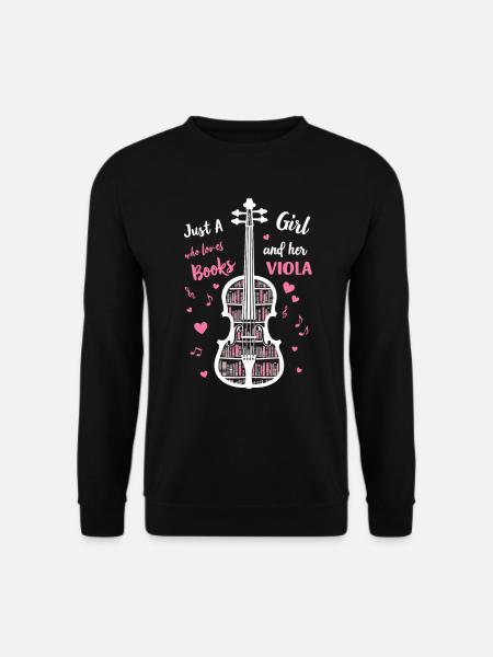Bratsche Viola Bücher Bratschistin Love - Unisex Pullover - Schwarz