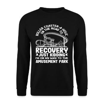 Montagnes russes holiker sur la voie de la guérison - Sweat-shirt Unisexe - noir - Devant - Alina (178cm) & Michal (187cm)