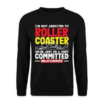 Montagnes russes dans la relation dévotionnelle amoureuse - Sweat-shirt Unisexe - noir - Devant - Alina (178cm) & Michal (187cm)