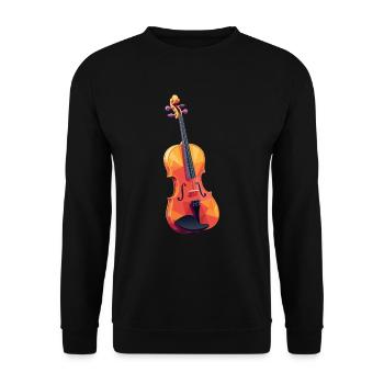 alto, alto, altiste, low poly, art, art - Sweat-shirt Unisexe - noir - Devant - Alina (178cm) & Michal (187cm)