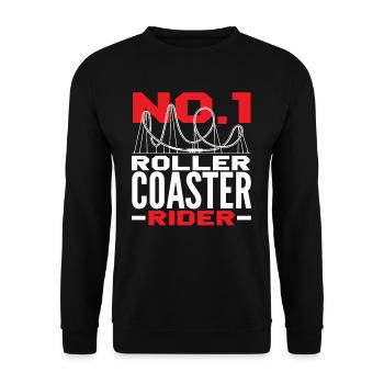 N° 1 Roller Coaster Rider Adventure - Sweat-shirt Unisexe - noir - Devant - Alina (178cm) & Michal (187cm)